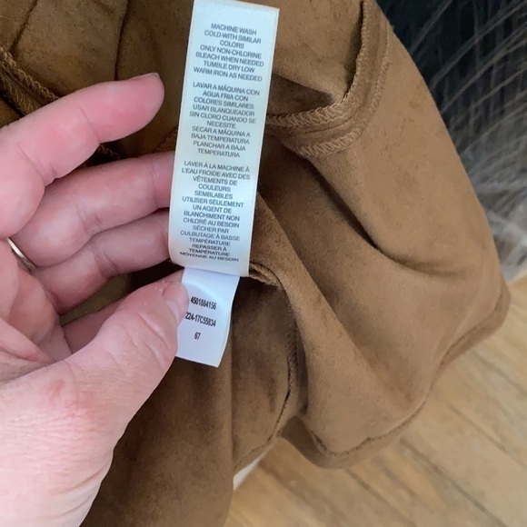 Chico’s Faux Suede Grommet LS Cafe Breve size 0 - Picture 5 of 8